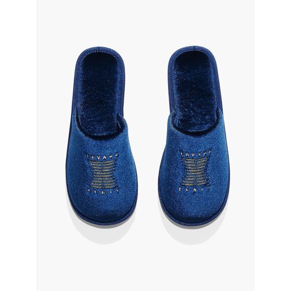 RIHANNA Savage Fenty Luxe Velvet, Navy Blue Slipper Size Large 11-12 Men’s - Picture 2 of 7